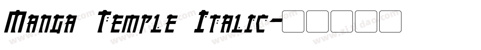 Manga Temple Italic字体转换